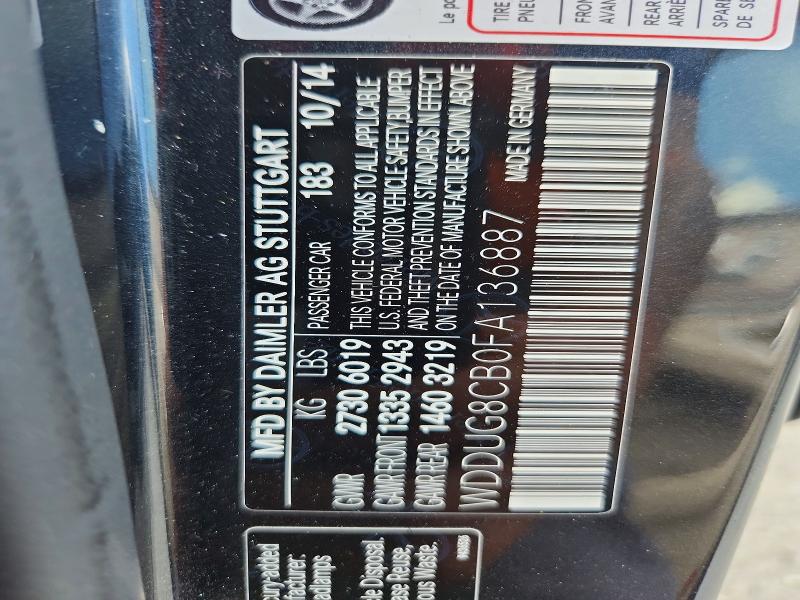 Aukcja sprzedaży 2015 Mercedes-benz S, vin: WDDUG8CB0FA136887, numer aukcji: 62568336