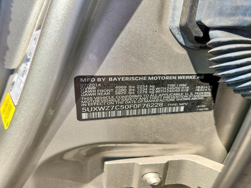 Продаж на аукціоні авто 2015 Bmw X3, vin: 5UXWZ7C50F0F76228, номер лоту: 63215426