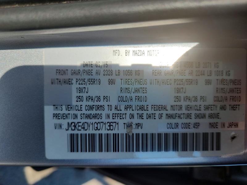 Продаж на аукціоні авто 2016 Mazda Cx-5, vin: JM3KE4DY1G0713671, номер лоту: 59529866