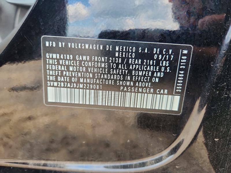 Aukcja sprzedaży 2018 Volkswagen Jetta, vin: 3VW2B7AJ9JM229081, numer aukcji: 59587876