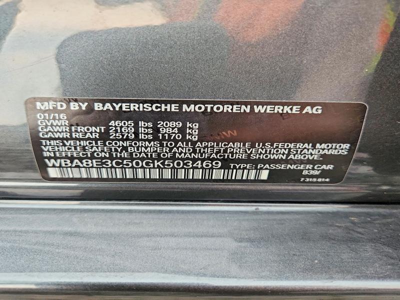 Aukcja sprzedaży 2016 Bmw 328, vin: WBA8E3C50GK503469, numer aukcji: 61766246