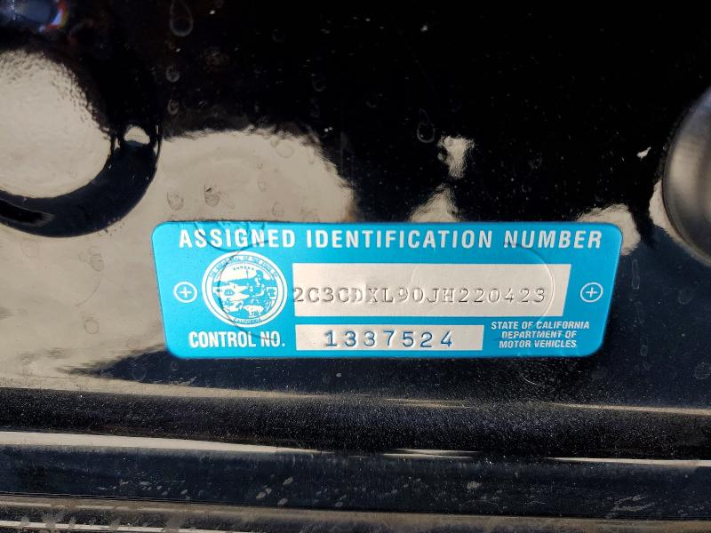 Auction sale of the 2018 Dodge Charger, vin: 2C3CDXL90JH220423, lot number: 60083816