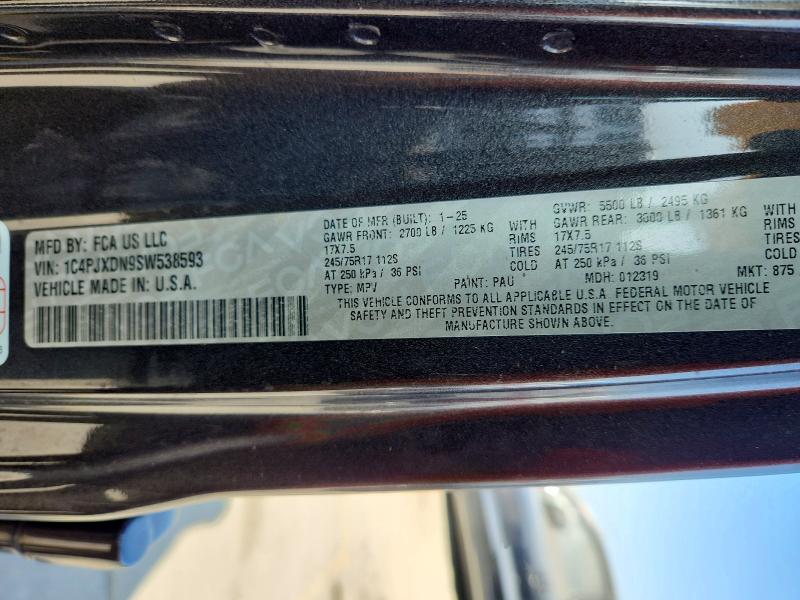 Продаж на аукціоні авто 2025 Jeep Wrangler, vin: 1C4PJXDN9SW538593, номер лоту: 61443606