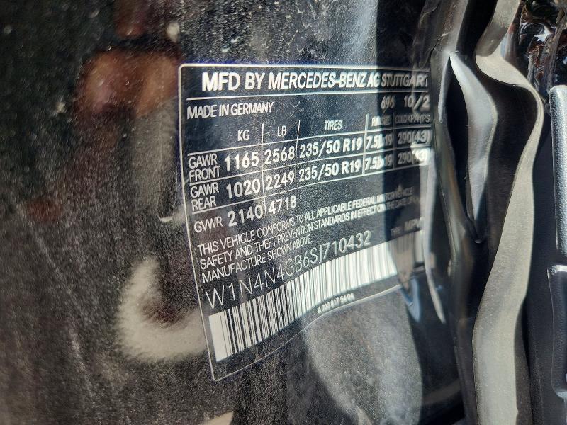 60131886 :رقم المزاد ، W1N4N4GB6SJ710432 vin ، 2025 Mercedes-benz Gla مزاد بيع