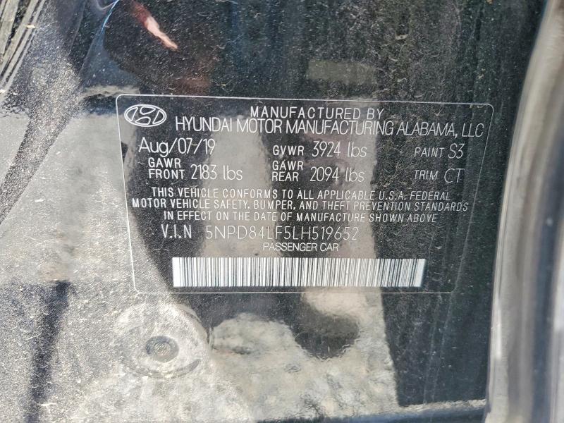 Продажа на аукционе авто 2020 Hyundai Elantra, vin: 5NPD84LF5LH519652, номер лота: 60819486