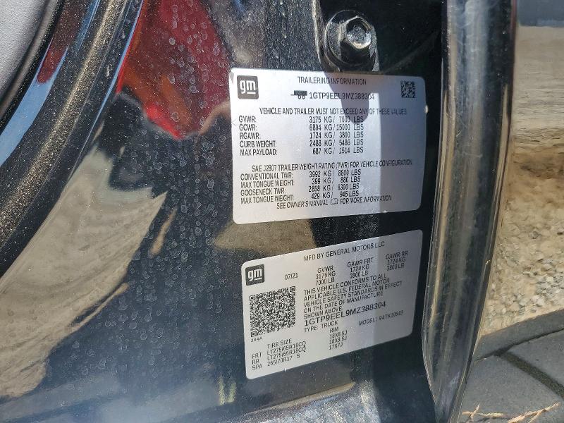 Aukcja sprzedaży 2021 Gmc Sierra, vin: 1GTP9EEL9MZ388304, numer aukcji: 85609075