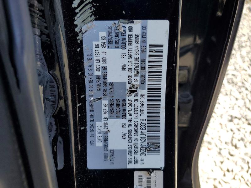 Auction sale of the 2018 Mazda 3, vin: 3MZBN1V31JM163318, lot number: 60569986