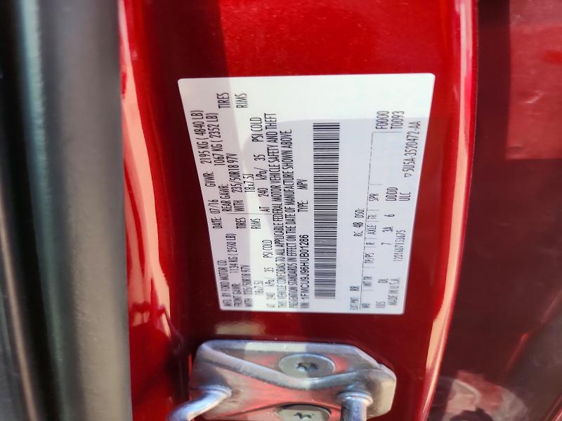 58948216 :رقم المزاد ، 1FMCU9J96HUB01286 vin ، 2017 Ford Escape مزاد بيع