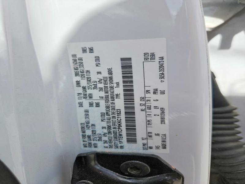 Продажа на аукционе авто 2019 Ford F150, vin: 1FTEW1CP9KKC11823, номер лота: 58563576