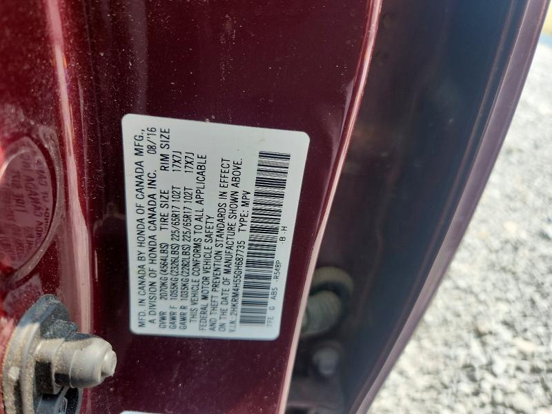 Aukcja sprzedaży 2016 Honda Cr-v, vin: 2HKRM4H55GH687735, numer aukcji: 62945996