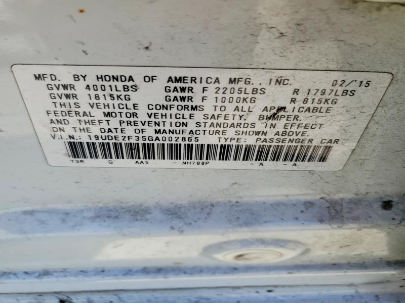 2016 Acura Ilx მანქანა იყიდება აუქციონზე, vin: 19UDE2F35GA002865, აუქციონის ნომერი: 62114066