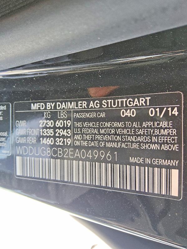 Продажа на аукционе авто 2014 Mercedes-benz S, vin: WDDUG8CB2EA049961, номер лота: 59233686