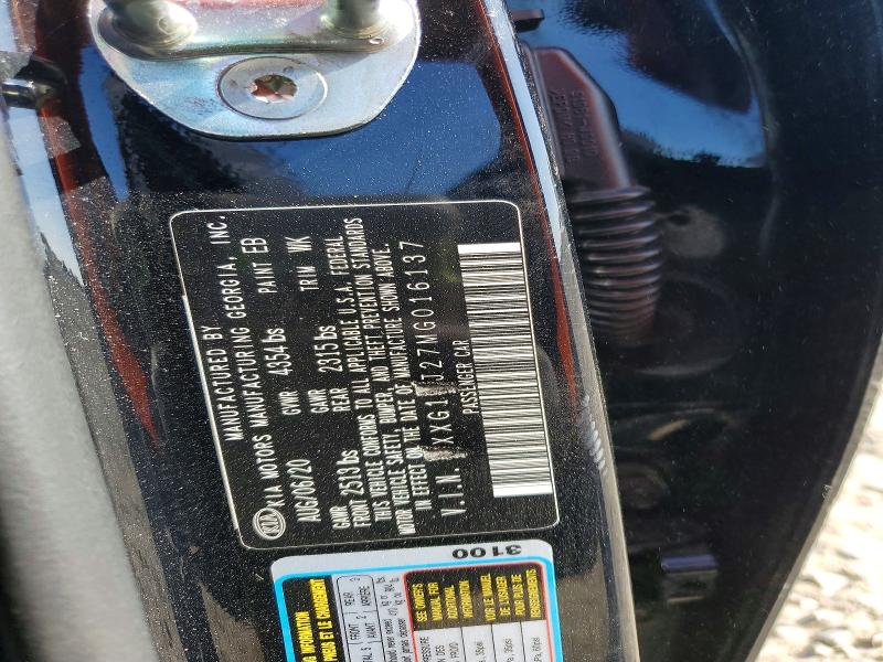 59181856 :رقم المزاد ، 5XXG14J27MG016137 vin ، 2021 Kia K5 مزاد بيع