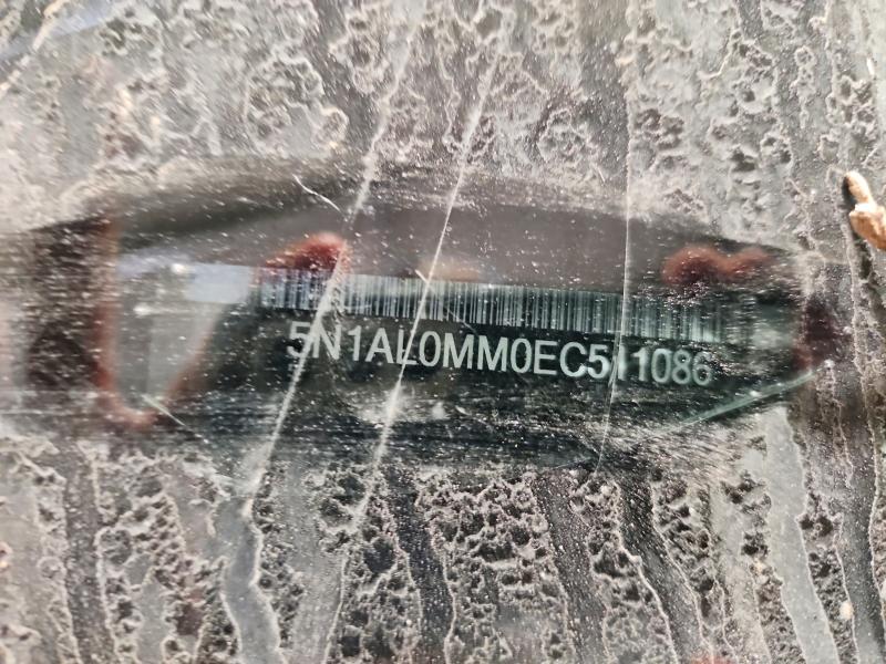 62237486 :رقم المزاد ، 5N1AL0MM0EC511086 vin ، 2014 Infiniti Qx60 مزاد بيع
