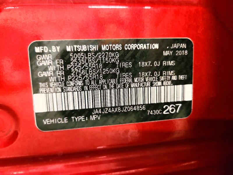 Продаж на аукціоні авто 2018 Mitsubishi Outlander, vin: JA4JZ4AX8JZ064856, номер лоту: 63321666