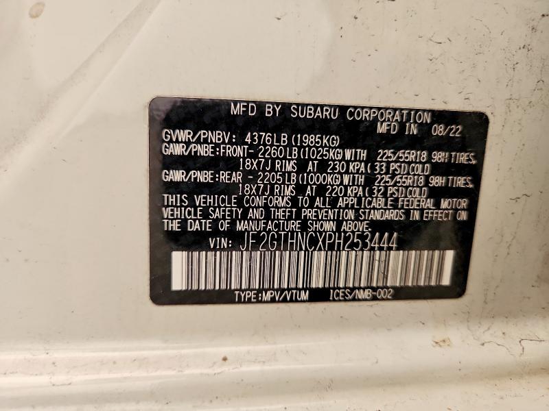 Продаж на аукціоні авто 2023 Subaru Crosstrek, vin: JF2GTHNCXPH253444, номер лоту: 60446236