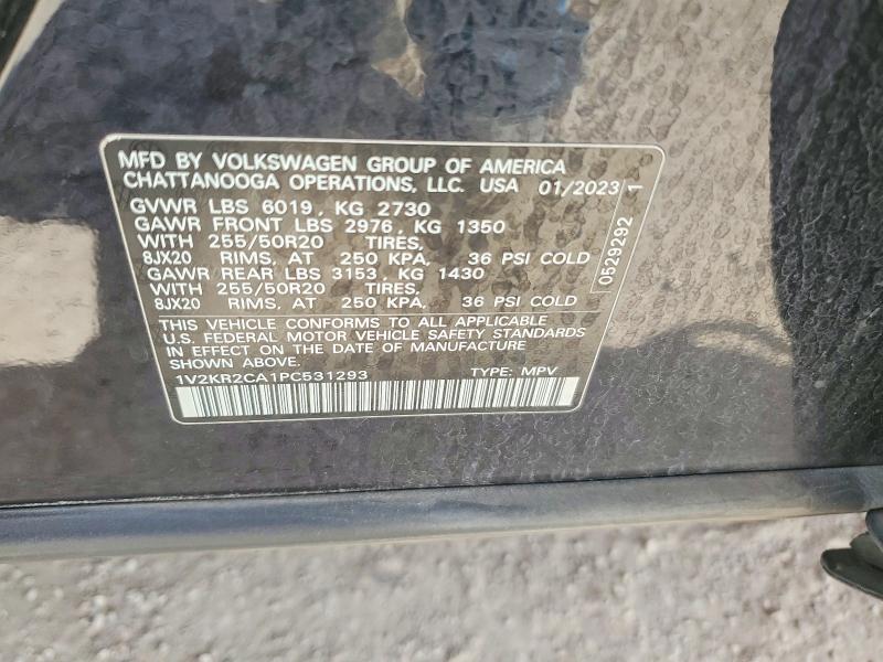79135445 :رقم المزاد ، 1V2KR2CA1PC531293 vin ، 2023 Volkswagen Atlas مزاد بيع