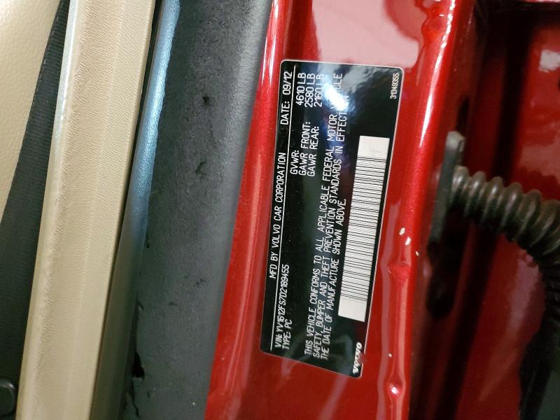 61726656 :رقم المزاد ، YV1612FS7D2189455 vin ، 2013 Volvo S60 مزاد بيع