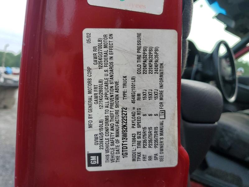 Продажа на аукционе авто 2002 Gmc Sonoma, vin: 1GTDT13W82K225272, номер лота: 60385746