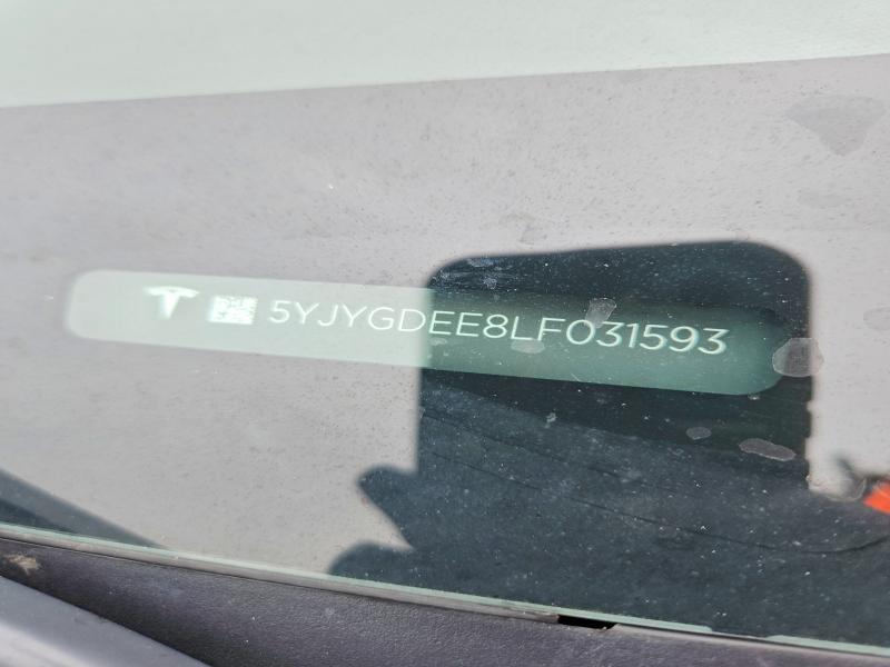 Продажа на аукционе авто 2020 Tesla Model Y, vin: 5YJYGDEE8LF031593, номер лота: 60306666