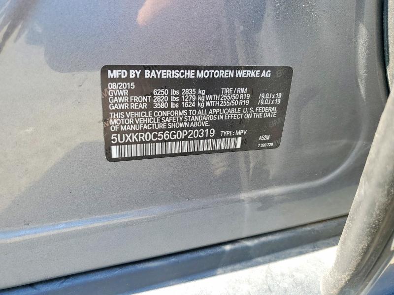 Продажа на аукционе авто 2016 Bmw X5, vin: 5UXKR0C56G0P20319, номер лота: 61577686