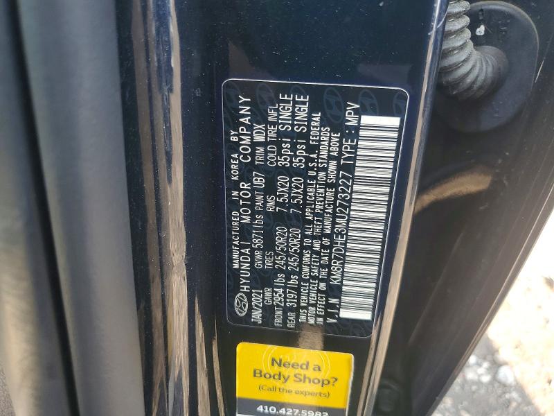 Продажа на аукционе авто 2021 Hyundai Palisade, vin: KM8R7DHE3MU273227, номер лота: 61388676