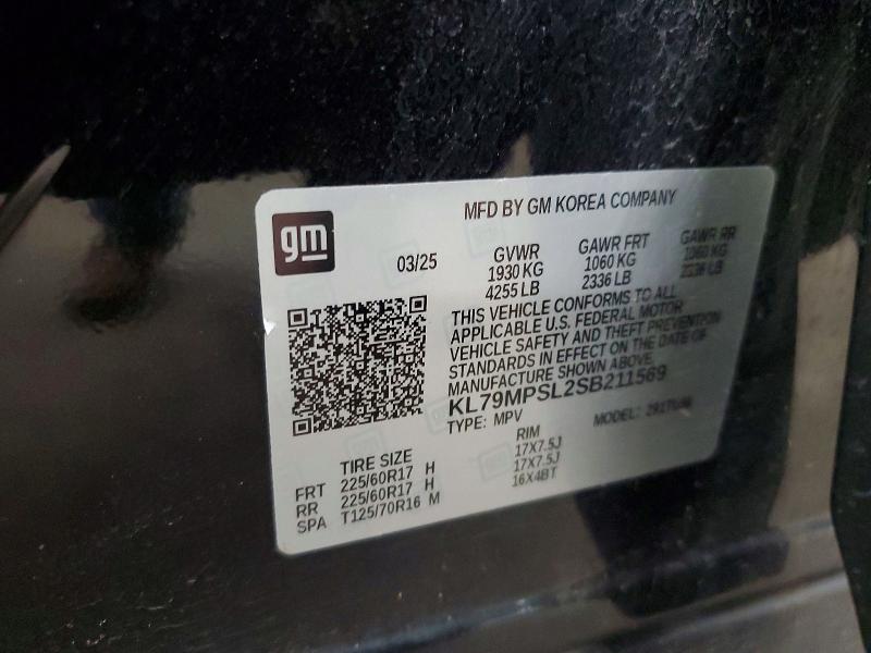 Продаж на аукціоні авто 2025 Chevrolet Trailblazer, vin: KL79MPSL2SB211569, номер лоту: 85634175