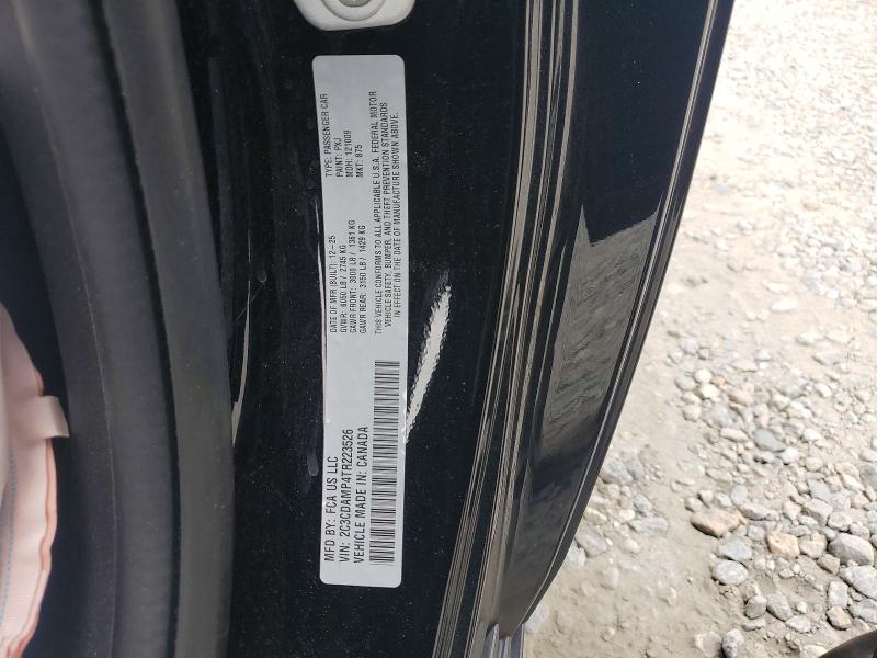 2026 Dodge Charger მანქანა იყიდება აუქციონზე, vin: 2C3CDAMP4TR223526, აუქციონის ნომერი: 62786146