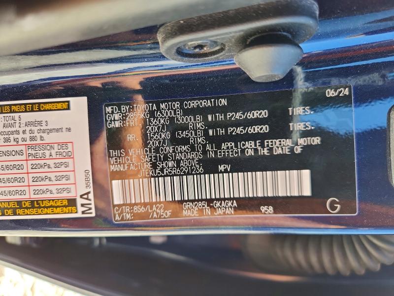 Продажа на аукционе авто 2024 Toyota 4runner, vin: JTEKU5JR5R6291236, номер лота: 60625216