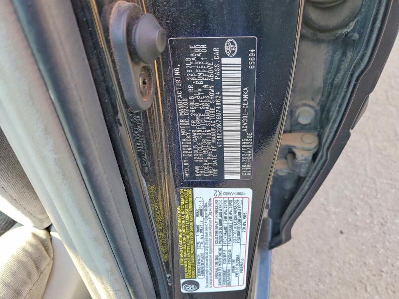 Aukcja sprzedaży 2006 Toyota Camry, vin: 4T1BE32K76U748624, numer aukcji: 59214806