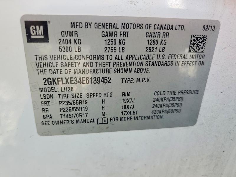 2014 Gmc Terrain მანქანა იყიდება აუქციონზე, vin: 2GKFLXE34E6139452, აუქციონის ნომერი: 85990765