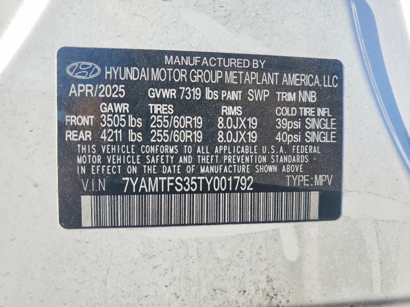 Aukcja sprzedaży 2026 Hyundai Ioniq 9, vin: 7YAMTFS35TY001792, numer aukcji: 60441556