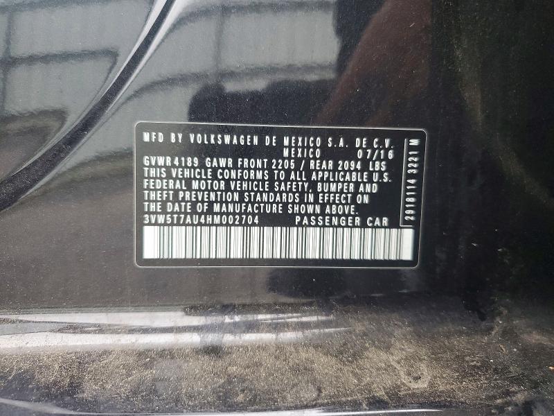Продажа на аукционе авто 2017 Volkswagen Gti, vin: 3VW5T7AU4HM002704, номер лота: 59339746
