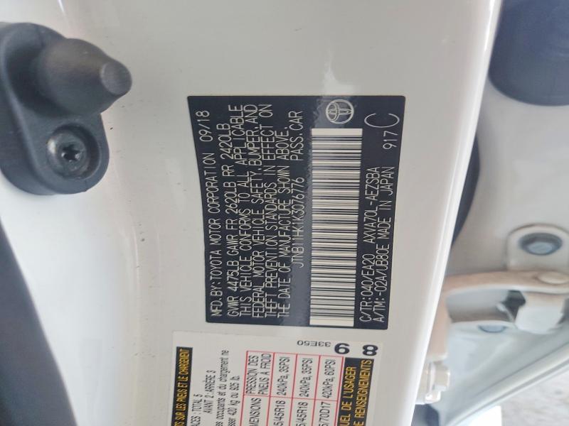 Продаж на аукціоні авто 2019 Toyota Camry, vin: JTNB11HK1K3076776, номер лоту: 63207076