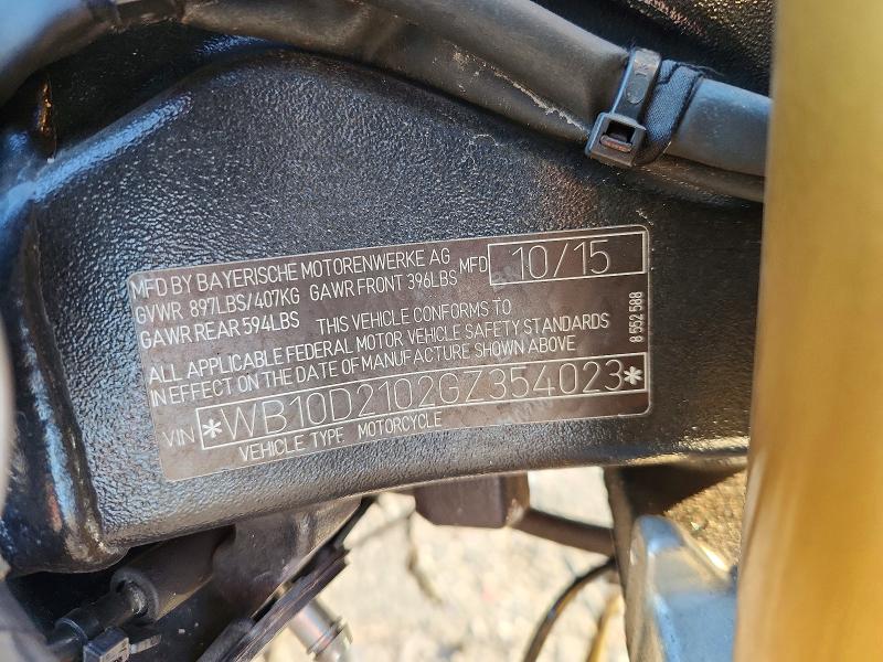 Продаж на аукціоні авто 2016 Bmw S 1000, vin: WB10D2102GZ354023, номер лоту: 61216916