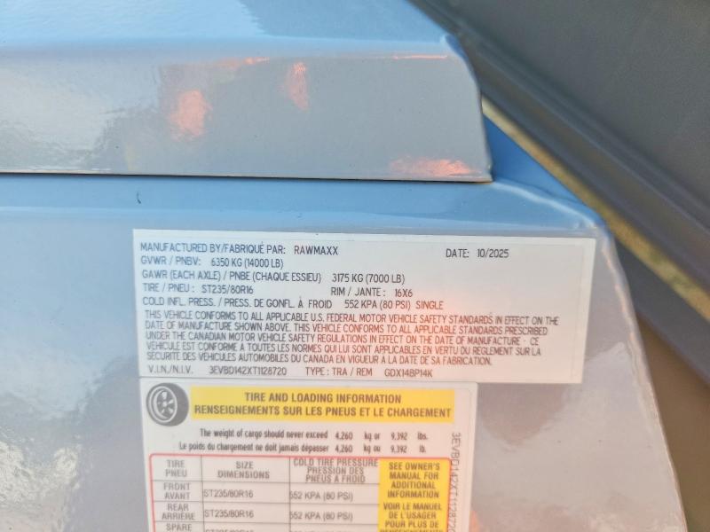 Продажа на аукционе авто 2026 Rawmaxx Unknown, vin: 3EVBD142XT1128720, номер лота: 60311456