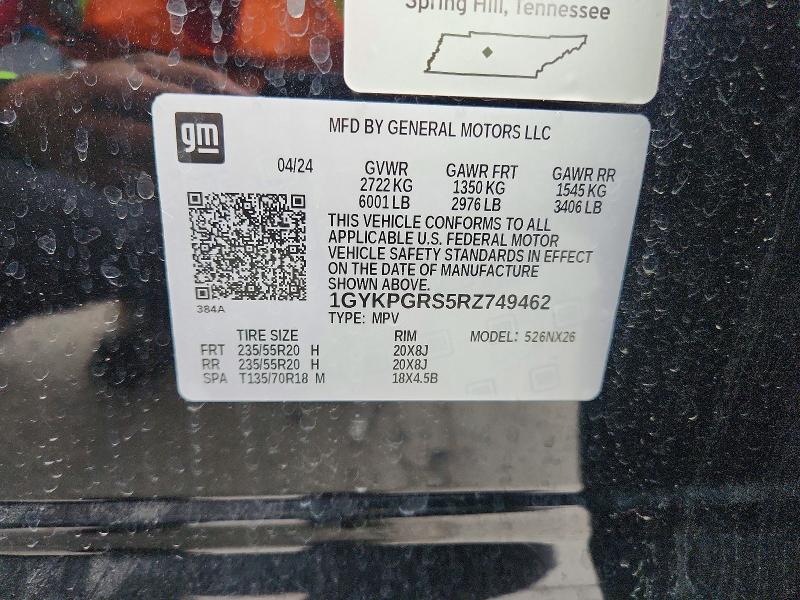 Продажа на аукционе авто 2024 Cadillac Xt6, vin: 1GYKPGRS5RZ749462, номер лота: 62619596