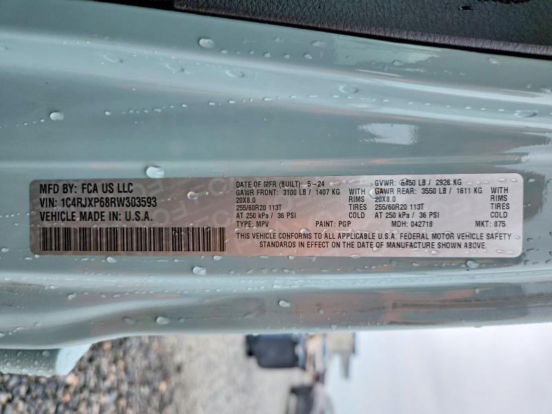 Aukcja sprzedaży 2024 Jeep Wrangler, vin: 1C4RJXP68RW303593, numer aukcji: 60930326