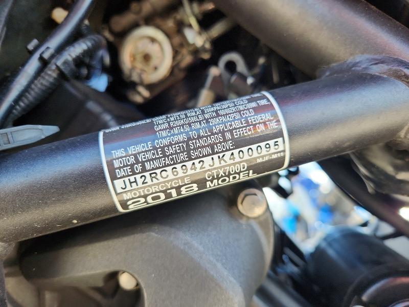 Aukcja sprzedaży 2018 Honda Ctx700, vin: JH2RC6942JK400095, numer aukcji: 62062026