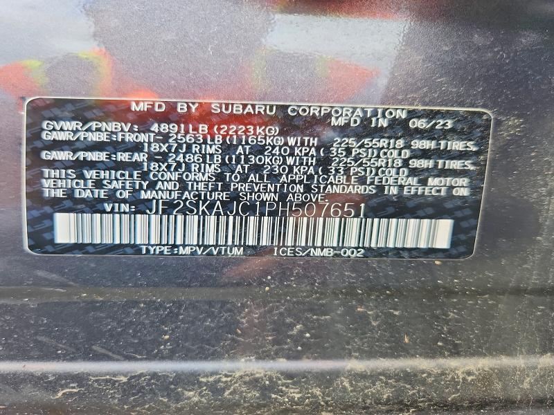 Aukcja sprzedaży 2023 Subaru Forester, vin: JF2SKAJC1PH507651, numer aukcji: 63151436