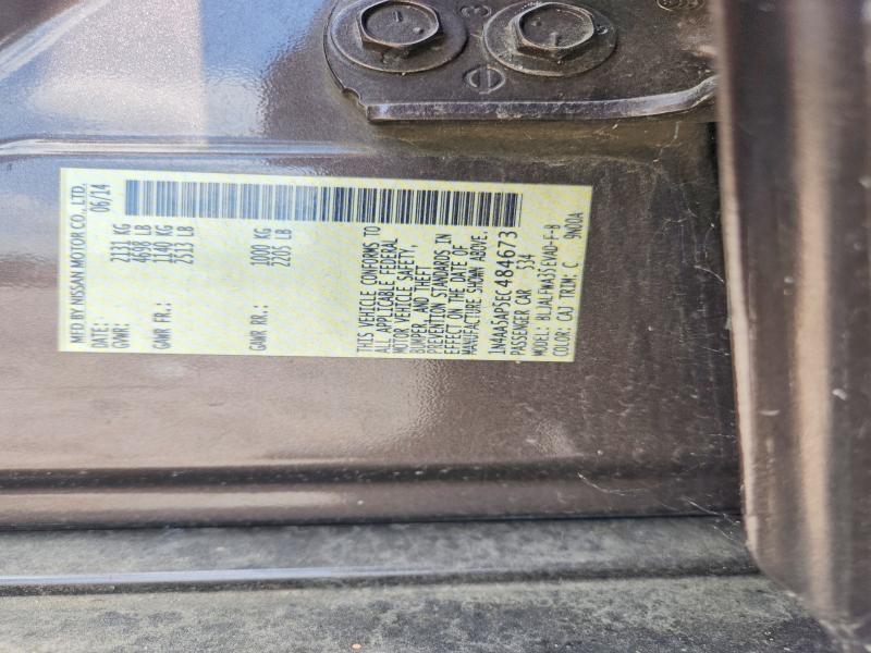 Продажа на аукционе авто 2014 Nissan Maxima, vin: 1N4AA5AP5EC484673, номер лота: 61137926