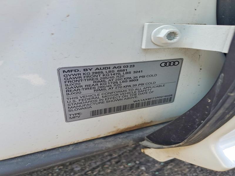 60971106 :رقم المزاد ، WA1AXBF71PD016429 vin ، 2023 Audi Q7 مزاد بيع