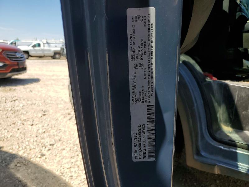 59184516 :رقم المزاد ، 3C6MRVJG7ME535783 vin ، 2021 Ram Promaster 3500 مزاد بيع