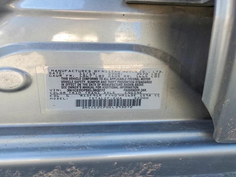 60802246 :رقم المزاد ، 3N1CE2CP0EL393272 vin ، 2014 Nissan Versa Note مزاد بيع