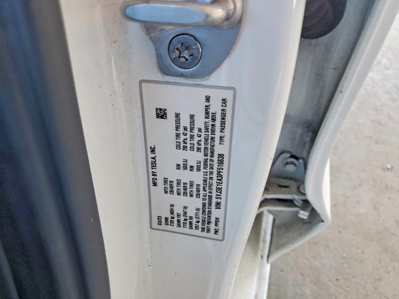 Aukcja sprzedaży 2023 Tesla Model 3, vin: 5YJ3E1EA3PF516838, numer aukcji: 61578626