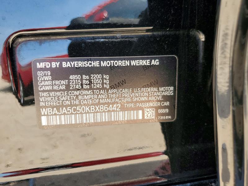 Aukcja sprzedaży 2019 Bmw 530, vin: WBAJA5C50KBX86442, numer aukcji: 61359296