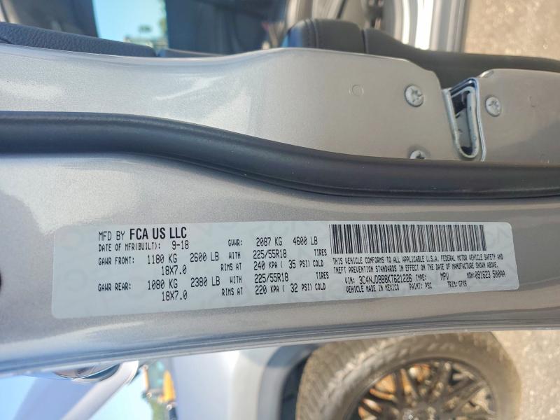 61296466 :رقم المزاد ، 3C4NJDBB8KT621226 vin ، 2019 Jeep Compass مزاد بيع