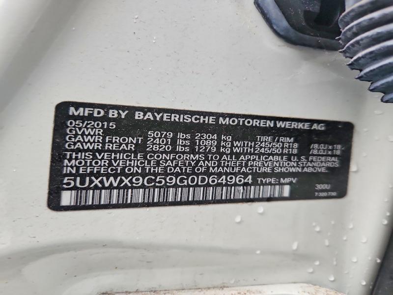 Продаж на аукціоні авто 2016 Bmw X3, vin: 5UXWX9C59G0D64964, номер лоту: 62468876