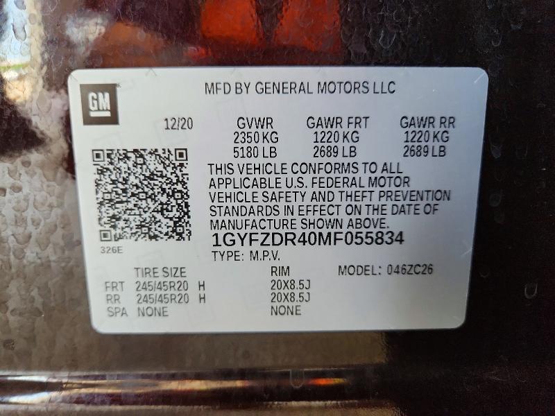Aukcja sprzedaży 2021 Cadillac Xt4, vin: 1GYFZDR40MF055834, numer aukcji: 60302546