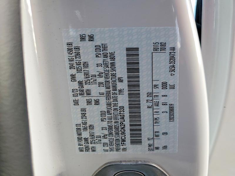 Aukcja sprzedaży 2023 Ford Escape, vin: 1FMCU9GN2PUA07330, numer aukcji: 60875726